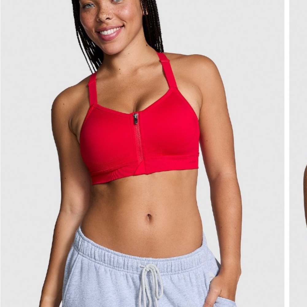 PINK Victoria's Secret Red Racerback Sports Bra